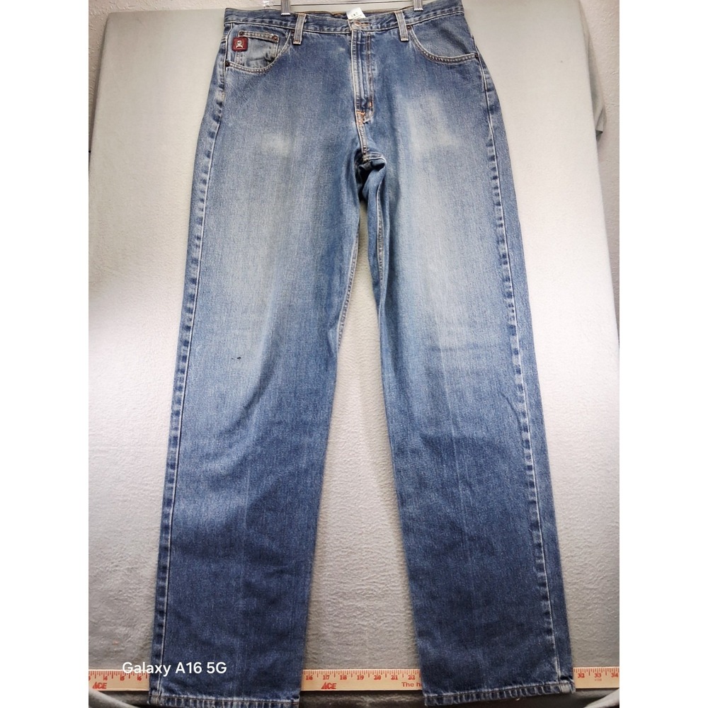 Rare Cinch Men's Red Label Medium Wash Denim Jeans 35x36 Cowboy Rodeo Straight
